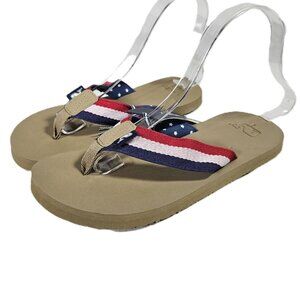 Vineyard Vines Americana Flip Flop Women's Size 6 Red White Blue 3Z01039-998